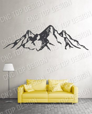 Mountains wall art Vector Design files - DXF SVG EPS AI CDR