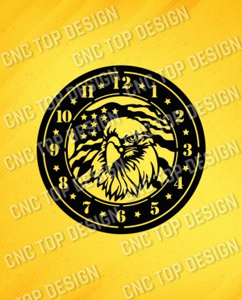 American Eagle Wall Clock Design files - DXF SVG EPS AI CDR