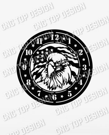 American Eagle Wall Clock Design files - DXF SVG EPS AI CDR