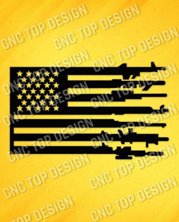 Patriotic USA Flag American Vector Design files - DXF SVG EPS AI CDR P226