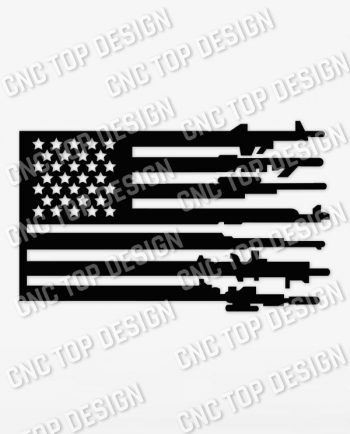 Patriotic USA Flag American Vector Design files - DXF SVG EPS AI CDR P226
