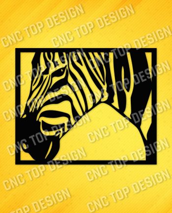 Zebra Wall Decoration vector design files - DXF SVG EPS AI CDR
