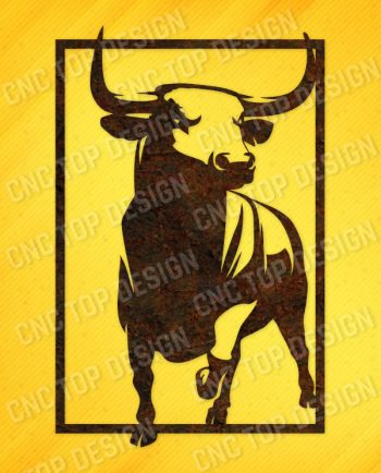 Bull panel design files - DXF SVG EPS AI CDR