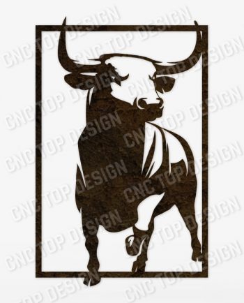 Bull panel design files - DXF SVG EPS AI CDR