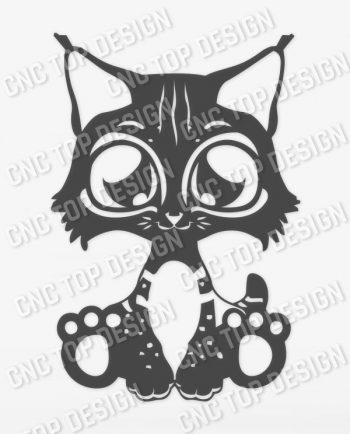 Cute cat design files – DXF SVG EPS AI CDR