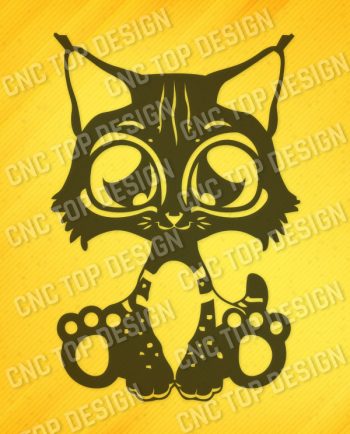 Cute cat design files – DXF SVG EPS AI CDR