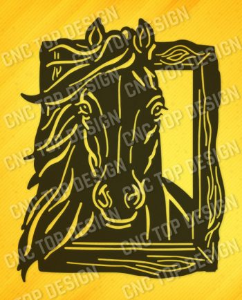 Horse face vector design files – DXF SVG EPS AI CDR