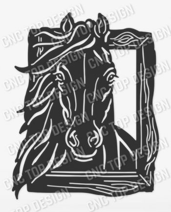 Horse face vector design files – DXF SVG EPS AI CDR