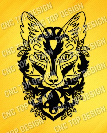 Ornament fox design files - DXF SVG EPS AI CDR