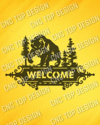 Welcome bear design files - SVG DXF EPS AI CDR