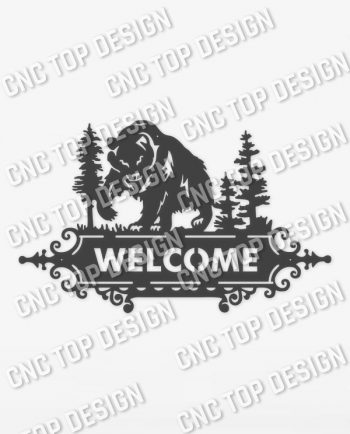 Welcome bear design files - SVG DXF EPS AI CDR