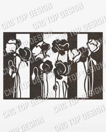 Flower wall decor design files - DXF SVG CDR EPS AI - P253