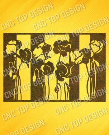 Flower wall decor design files - DXF SVG CDR EPS AI - P253