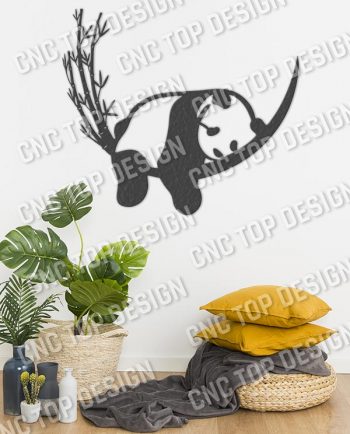Resting Panda and Bamboo design files – SVG DXF EPS PNG