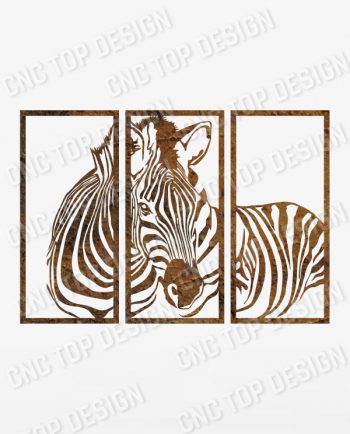 Zebra wall decoration design files - DXF SVG EPS AI CDR