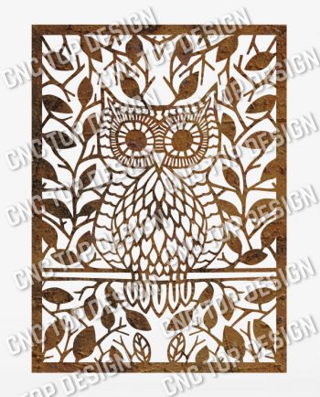 Owl leaves design files - DXF SVG EPS AI CDR