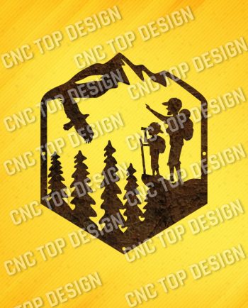 Dad son hiking camping vector design files – DXF SVG EPS AI CDR