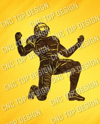 Football player vector design files – DXF SVG EPS AI CDR