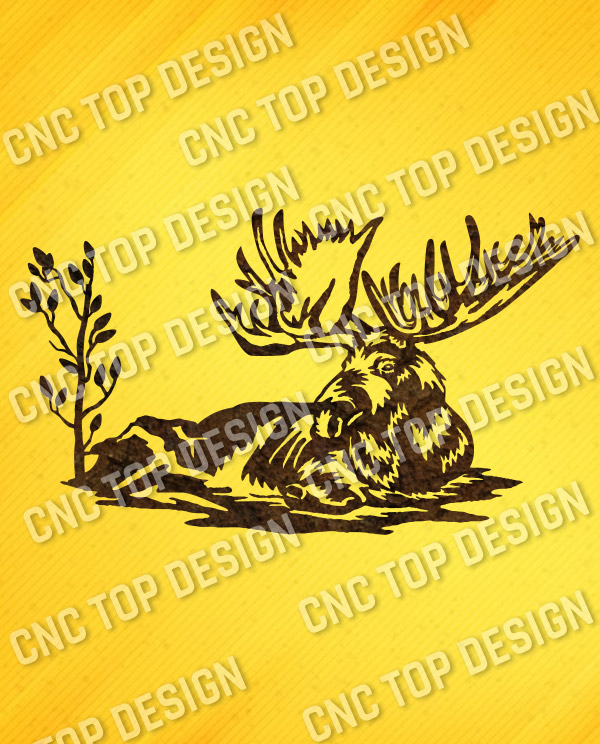 Moose vector design files - SVG DXF EPS AI CDR