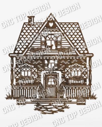 Wonderful house vector design files - SVG DXF EPS AI CDR